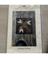 Lake View Primitives Double Peony Quilt Pattern – Penny Rug Wool Appliqu... - $9.99