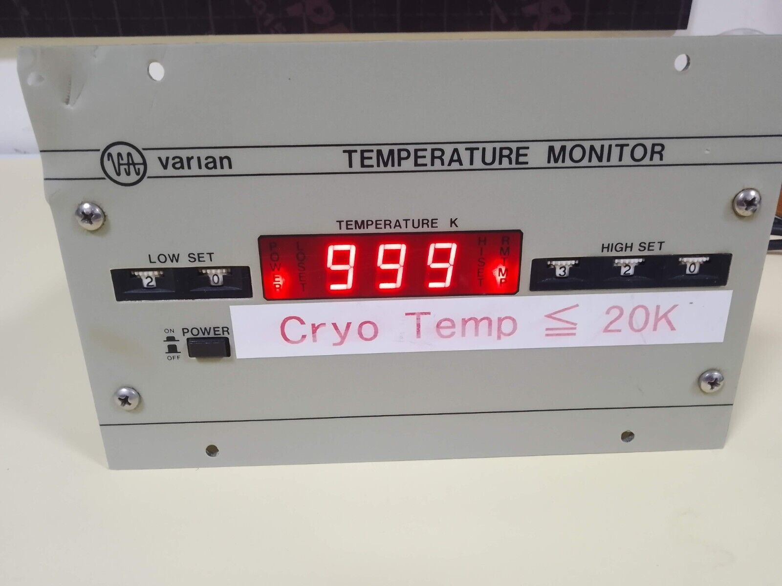 Varian 917-0085 Vacuum Division Temperature Monitor - $430.92