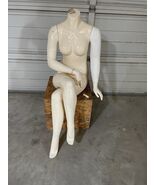 Seated Headless Female Abstract Contemporary Fiberglass Mannequin - $198.00