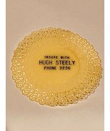 Drink Coaster Beer Coffee Hotel Advertising Ephemera Plastic Lace Hugh S... - £15.57 GBP
