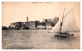 Marseille Chateau Sail Boat on the Water Postcard - £11.83 GBP