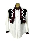 Vtg Panhandle Slim Western Rodeo Shirt Top Size S Concho Buttons Line Da... - $71.86 CAD