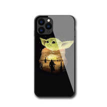Star Wars Baby Yoda Design 11, Tempered Glass Apple iPhone Cases - 13 12 11 X XR - £17.53 GBP