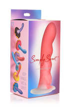 Simply sweet wavy silicone dildo pink/white - £34.33 GBP