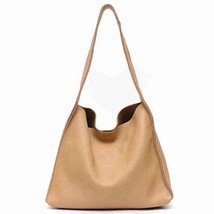 Uine leather hobo shoulder bags slouchy casual large shopper handbags wide strap ladies thumb200