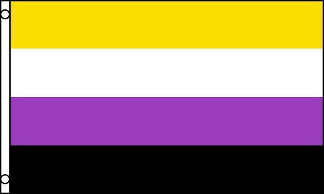 NON-BINARY GENDER rainbow 3 X 5 FLAG FL751 banner wall hanging new decor... - $7.55