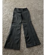 Express Dress Pants Womens 00S Gray Editor Flared Flat Front Low Rise Cl... - $20.69 CAD