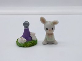 Enesco Bunny Rabbit Teeny Tiny Globe Lawn Ornament Precious Moments S.J.... - £9.48 GBP