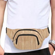 Wood Style Waist Bag with 3 Compartment - £30.37 GBP