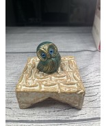 Owl Miniature Sculpture Vintage Art Deco Design Heavy Brass - €65,13 EUR