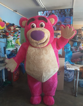 New Lotso Pink Bear Toy Story Mascot Costume Party Character Birthday Halloween - £311.74 GBP