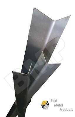 (6) STAINLESS STEEL CORNER GUARD ANGLE KITCHEN NURSING 1x1x48&quot; 20ga 304 ... - $62.50