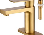 Aktines Single Hole Vanity Lavatory Faucet With Deck Plate, Single Handl... - $84.98