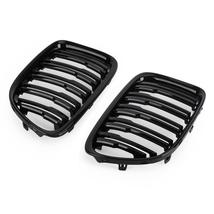 Gloss black dual slats front hood kidney grill fit bmw x1 e84 2009 14 suv thumb200