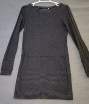 Athleta Carmella Dress Mini Pencil Long Sleeve Stretch Gray/Black Stripe... - $21.50