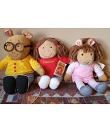 Vintage Eden 1996 Francine/DW &amp; 1996 Talking Hasbro Arthur  W/ Arthur &amp; ... - $46.71