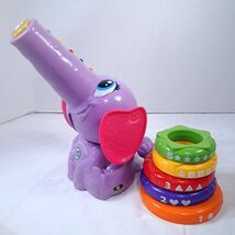 Leap Frog Stack &amp; Tumble Elephant purple Leapfrog sounds lights complete... - $440.25 MXN