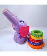 Leap Frog Stack &amp; Tumble Elephant purple Leapfrog sounds lights complete... - $440.25 MXN