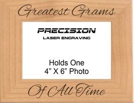 Greatest Grams of All Time Engraved Wood Picture Frame - Grandma Mothers Day - £18.86 GBP+