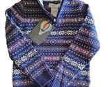 JARVIS ARCHER ~ Size 4 ~ 1/4 Zip ~ Turtleneck Sweater ~ Cotton ~ BLUE Fa... - $28.05