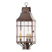 Irvins Country Tinware Stenton Outdoor Post Light in Solid Antique Copper - $514.75