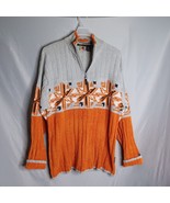 Southpole Sweater Mens XXL Gray/Orange Chanille 2KTeam Soft Knit Outdoor... - $42.52 CAD