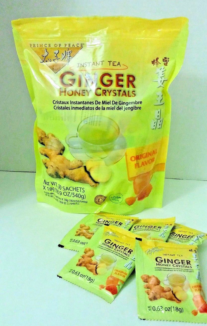1 Bag of Ginger Honey Crystals Instant Tea by Prince of Peace, 30 sachets - $15.83