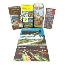 Lot of 7 Vintage Pennsylvania Highway Road Maps 1969 1971 1972 1973 1974 1975 91 - £19.60 GBP