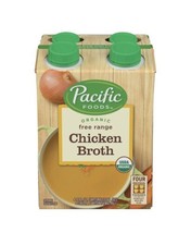 Organic Free Range Chicken Broth cartons 4pack. Lot of 2 - £30.93 GBP