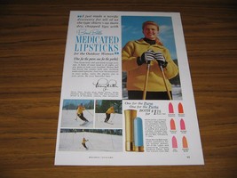 1964 Print Ad Bonne Bell Medicated Lipsticks Penny Pitou Winter Olympics - $10.83