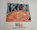 Chef Boy-Ar-Dee Pizza Mix Party-Time Cheese Pizza at Party Vintage Print... - $5.98