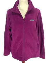 Womens Columbia Fleece Full Zip Jacket Magenta Purple Nice Shape Soft Si... - £18.97 GBP
