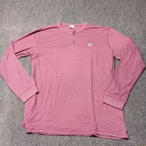 DC Shirt Men XL Maroon Long Sleeve Casual Long Sleeve Double Button - $15.78