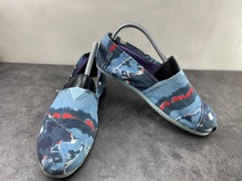 Tom&#39;s Alpargata Women Shoes Blue 9M Sumatra Slip-On Casual Loafers Flats - $27.54