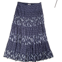 Style &amp; Co Pull On Skirt Womens size Large Tiered Flared Lined Navy Blue - $22.49