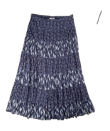 Style &amp; Co Pull On Skirt Womens size Large Tiered Flared Lined Navy Blue - £17.62 GBP
