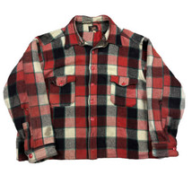Woolrich Vintage Shirt Jacket 1950s Plaid Hunting Barn Ranch Jacket USA Size 19 - £51.43 GBP