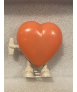Vintage Wind-Up Walking Heart I&#39;d Walk A Million Miles Pink Heart Pre-Ow... - $19.13 CAD