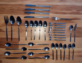 Northland Stainless Danish Fling 37 Pieces Ice Tea Spoons Cocktail Forks... - £19.69 GBP