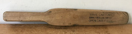 Schenley Distillers Corp NY Save Cartons Wooden Opener Wedge - $1,000.00