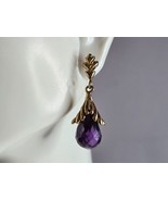 Womens Vintage Estate Sterling Silver Amethyst Earrings 12.7g E7968 - €59,98 EUR