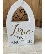 Boston Warehouse Trading Corp Love One Another Church Window Wood Block ... - $23.15