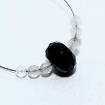 Onyx Faceted Crystal Quartz Bead Briolette Natural Loose Gemstone Making Jewelry - £5.46 GBP
