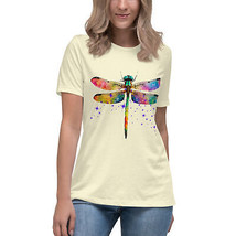 New Bella + Canvas Women Relaxed Tee Shirt Dragonfly Short Sleeve Crew C... - £13.70 GBP+