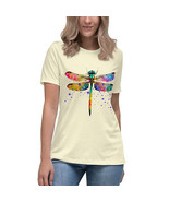 New Bella + Canvas Women Relaxed Tee Shirt Dragonfly Short Sleeve Crew C... - £13.97 GBP+