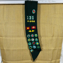 Vintage Girl Scout Sash With  Badges, Patches and Pins - £15.78 GBP