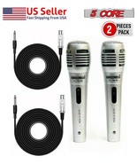 5Core 2 Pieces Dynamic Microphone XLR Audio Cardioid Mic Vocal Karaoke S... - £11.37 GBP