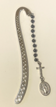 One Decade Hematite Rosary Bookmarker with Our Lady of Miraculous Medal,... - $4.95