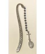 One Decade Hematite Rosary Bookmarker with Our Lady of Miraculous Medal,... - £3.89 GBP