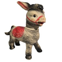 Sun Rubber Donkey Squeak Toy Vintage 1961 Burrow Red Baby Toy Nursery De... - £31.65 GBP